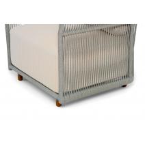  "Лугано" лаунж-зона 5-местная плетеная из роупа (веревки), каркас алюминиевый светло-серый, роуп серый меланж, фото 10 