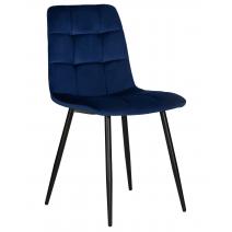  Стул обеденный DOBRIN CHILLY, Темно-синий Holland 60, основание черное, фото 1 