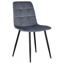  Стул обеденный DOBRIN CHILLY, Серо-голубой Holland 14, основание черное, фото 1 