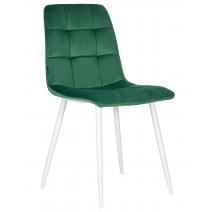  Стул обеденный DOBRIN CHILLY, Темно-зеленый Holland 30, основание белое, фото 1 