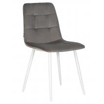  Стул обеденный DOBRIN CHILLY, Темно-серый Holland 18, основание белое, фото 1 