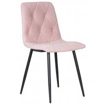  Стул обеденный DOBRIN CHILLY ROMBO, Розовый Simple 03, основание черное, фото 1 
