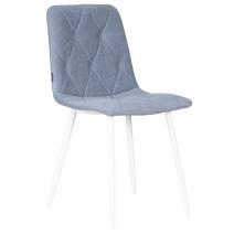  Стул обеденный DOBRIN CHILLY ROMBO, Серо-голубой Simple 26, основание белый, фото 1 