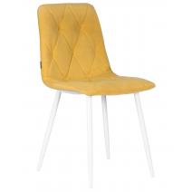  Стул обеденный DOBRIN CHILLY ROMBO, Горчичный Simple 15, основание белый, фото 1 