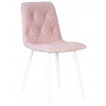  Стул обеденный DOBRIN CHILLY ROMBO, Розовый Simple 03, основание белый, фото 1 