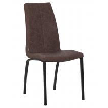  Стул обеденный DOBRIN MARK, черные ножки, коричневая винтажная экокожа (RU-05), фото 1 