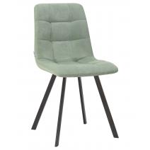  Стул обеденный DOBRIN ALEX SQUARE, черные матовые ножки, мята ткань (UF860-11B), фото 1 