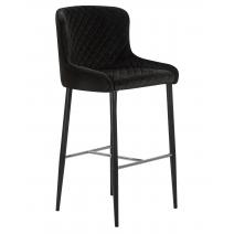  Стул барный DOBRIN CHRISTIAN'75, черные ножки, черный велюр (V108-77), фото 1 