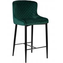 Стул барный DOBRIN CHRISTIAN'75, черные ножки, зеленый велюр (V108-64), фото 1 