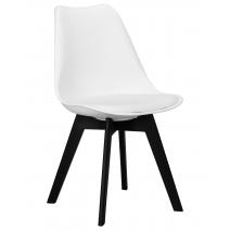  Стул обеденный DOBRIN HARRY, цвет сиденья белый (W-02), ножки пластик черные (В-03), фото 1 