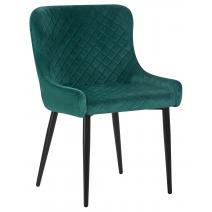  Стул обеденный DOBRIN RICHARD, черные матовые ножки, зелёный велюр (V108-64), фото 1 