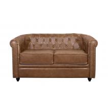  Кожаный диван лофт Karo Brown leather 2S, фото 1 