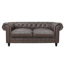  Диван из коричневой кожи Chesterfield Brown Leather 2S, фото 1 
