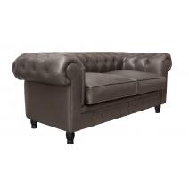  Диван из коричневой кожи Chesterfield Brown Leather 2S, фото 2 