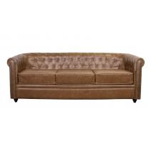  Кожаный диван лофт Karo Brown leather 3S, фото 1 