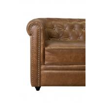  Кожаный диван лофт Karo Brown leather 3S, фото 6 