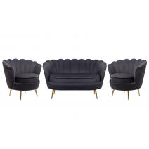  Комплект кресел и дивана ракушка Pearl Double Black, фото 1 
