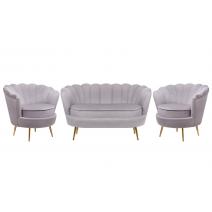  Комплект кресел и дивана ракушка Pearl Double Grey, фото 1 