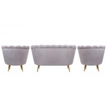  Комплект кресел и дивана ракушка Pearl Double Grey, фото 3 
