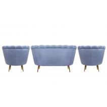  Комплект кресел и дивана ракушка Pearl Double Blue, фото 3 