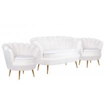  Комплект кресел и дивана ракушка Pearl Double White Boucle, фото 2 