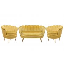  Комплект кресел и дивана ракушка Pearl Double Yellow, фото 1 