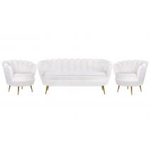  Комплект кресел и дивана ракушка Pearl Triple White Boucle, фото 1 