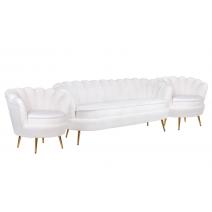  Комплект кресел и дивана ракушка Pearl Triple White Boucle, фото 2 