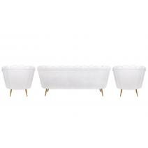  Комплект кресел и дивана ракушка Pearl Triple White Boucle, фото 3 