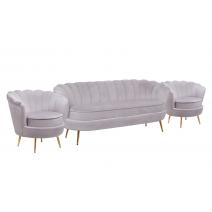  Комплект кресел и дивана ракушка Pearl Triple Grey, фото 2 