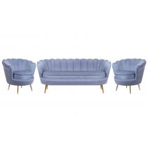  Комплект кресел и дивана ракушка Pearl Triple Blue, фото 1 
