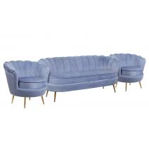  Комплект кресел и дивана ракушка Pearl Triple Blue, фото 2 