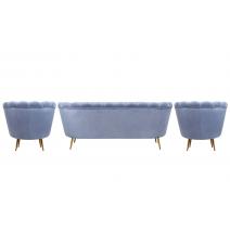  Комплект кресел и дивана ракушка Pearl Triple Blue, фото 3 