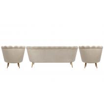  Комплект кресел и дивана ракушка Pearl Triple Taupe, фото 3 