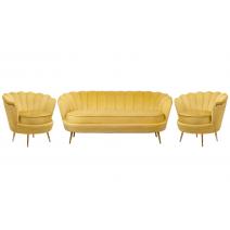  Комплект кресел и дивана ракушка Pearl Triple Yellow, фото 1 