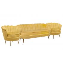  Комплект кресел и дивана ракушка Pearl Triple Yellow, фото 2 