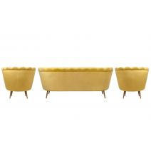  Комплект кресел и дивана ракушка Pearl Triple Yellow, фото 3 