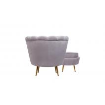  Кресло с пуфом ракушка Pearl Grey, фото 3 
