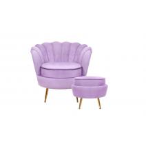  Кресло с пуфом ракушка Pearl Purple, фото 1 