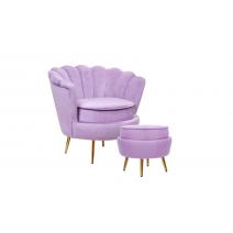  Кресло с пуфом ракушка Pearl Purple, фото 2 