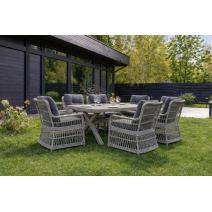  Обеденный комплект ISABELLA из искусственного ротанга (серый), фото 1 