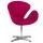 Кресло дизайнерское DOBRIN SWAN, бордо ткань AF5, алюминиевое основание, фото 1 