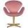  Кресло дизайнерское DOBRIN SWAN, розовый велюр BLUVEL52, золотое основание, фото 5 