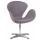  Кресло дизайнерское DOBRIN SWAN, серая ткань IF11, алюминиевое основание, фото 12 