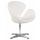  Кресло дизайнерское DOBRIN SWAN, белый кожзам P23, алюминиевое основание, фото 1 