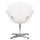  Кресло дизайнерское DOBRIN SWAN, белый кожзам P23, алюминиевое основание, фото 4 