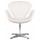  Кресло дизайнерское DOBRIN SWAN, белый кожзам P23, алюминиевое основание, фото 5 