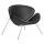  Кресло дизайнерское DOBRIN EMILY, черный винил YP16, хромированная сталь, фото 2 