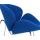  Кресло дизайнерское DOBRIN EMILY, синяя ткань AF6, хромированная сталь, фото 8 