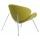  Кресло дизайнерское DOBRIN EMILY, светло-зеленая ткань AF3, хромированная сталь, фото 4 